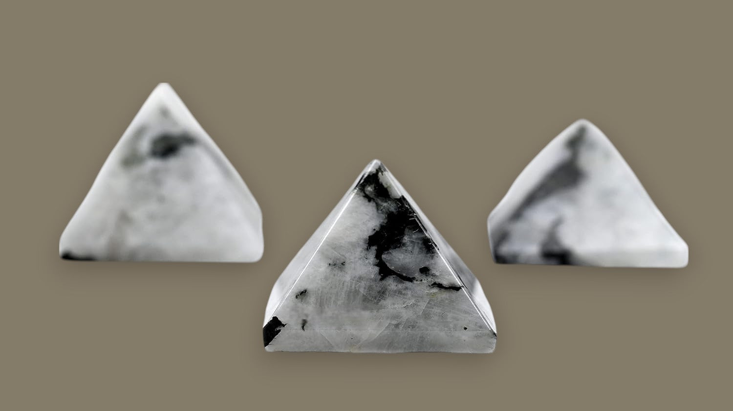 Rainbow Moonstone Crystal Pyramid